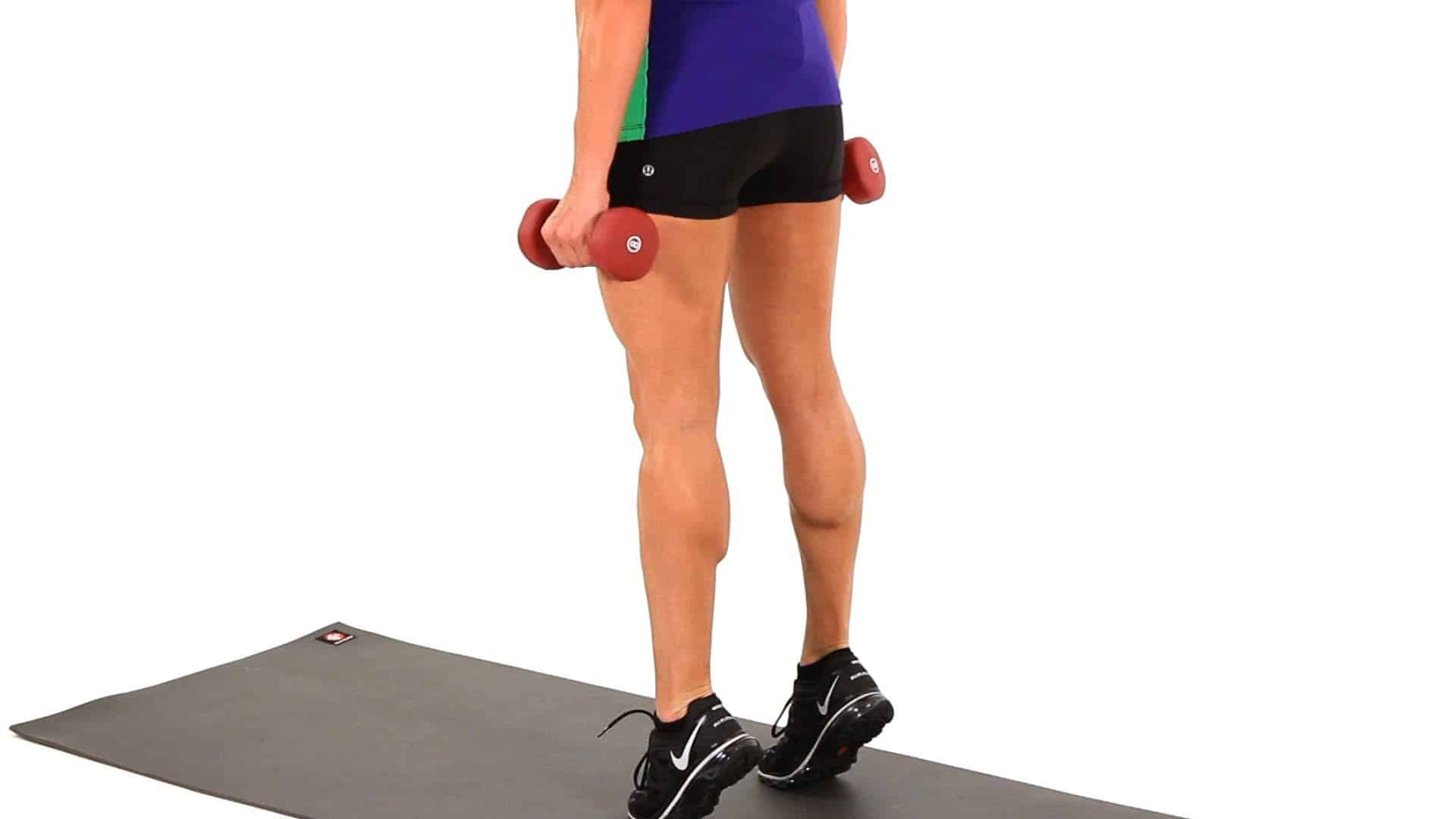 Standing calf raises for gastrocnemius muscle